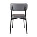 Conjunto de 4 Cadeiras Alloa com Detalhe Marrom Polipropileno Cinza