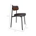 Conjunto de 4 Cadeiras Alloa com Detalhe Marrom Polipropileno Grafite