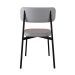 Conjunto de 4 Cadeiras Alloa com Detalhe Preto Polipropileno Cinza Claro