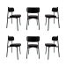 Conjunto de 6 Cadeiras Alloa Preta