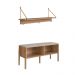 Conjunto de Banco Sapateira com Prateleira Oslo Hanover