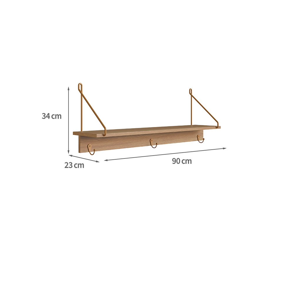 Conjunto de Banco Sapateira com Prateleira Oslo Hanover