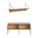 Conjunto de Banco Sapateira com Prateleira Oslo Hanover e Dourado