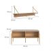Conjunto de Banco Sapateira com Prateleira Oslo Hanover e Dourado