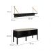 Conjunto de Banco Sapateira com Prateleira Oslo Nero e Preto
