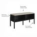Conjunto de Banco Sapateira com Prateleira Oslo Nero e Preto