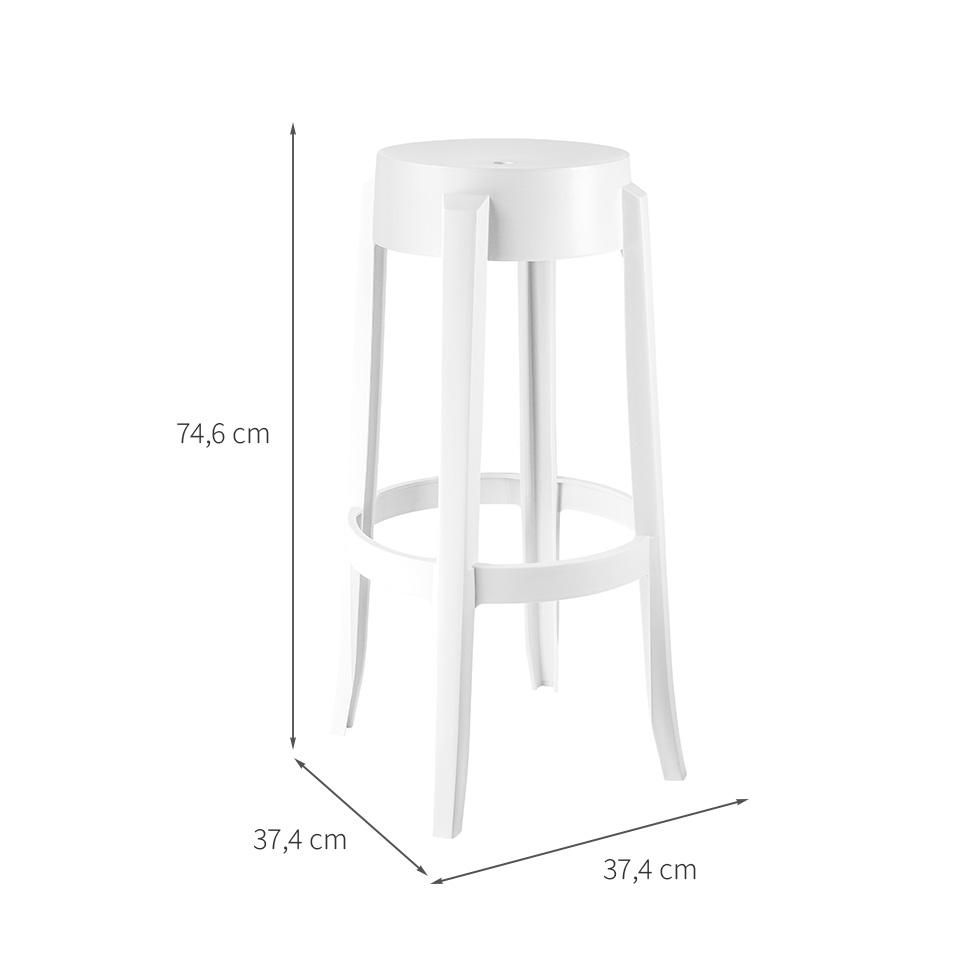 Conjunto de Banquetas de Pástico Shine Branca