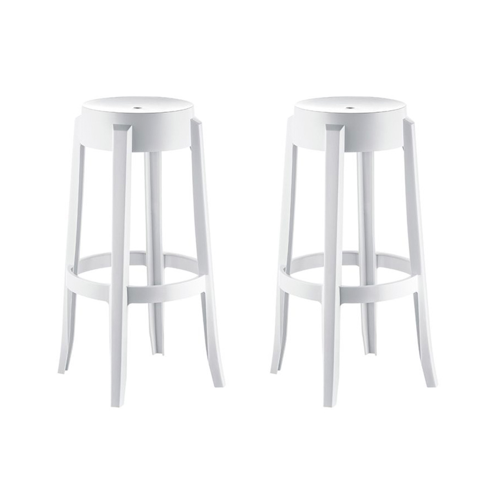 Conjunto de Banquetas de Pástico Shine Branca