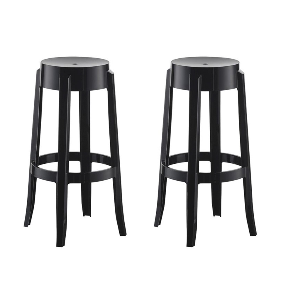 Conjunto de Banquetas de Pástico Shine Preta