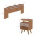 Conjunto de Cabeceira Casal com 2 Mesas de Apoio Duna 2 GV Mel e Fendi