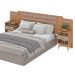Conjunto de Cabeceira Casal com 2 Mesas de Apoio Duna 2 GV Mel e Fendi