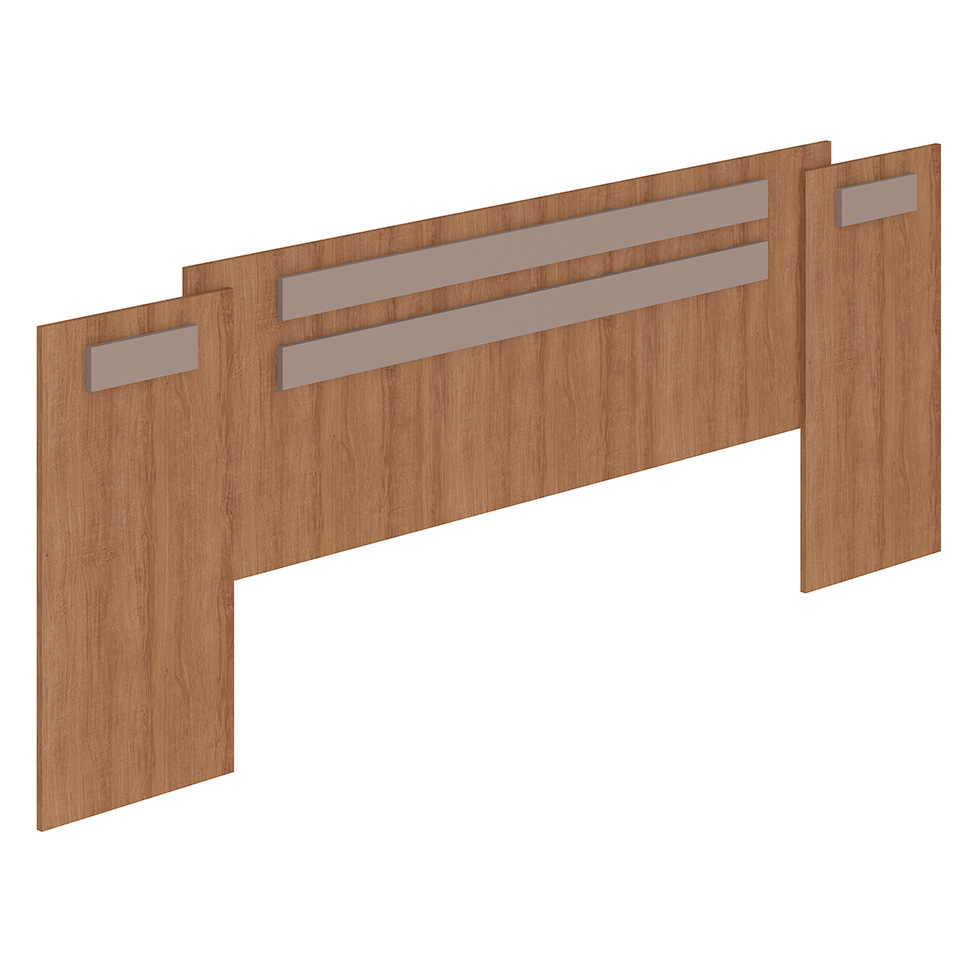 Conjunto de Cabeceira Casal com 2 Mesas de Apoio Duna 2 GV Mel e Fendi