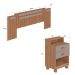 Conjunto de Cabeceira Casal com 2 Mesas de Apoio Duna 4 GV Mel e Fendi