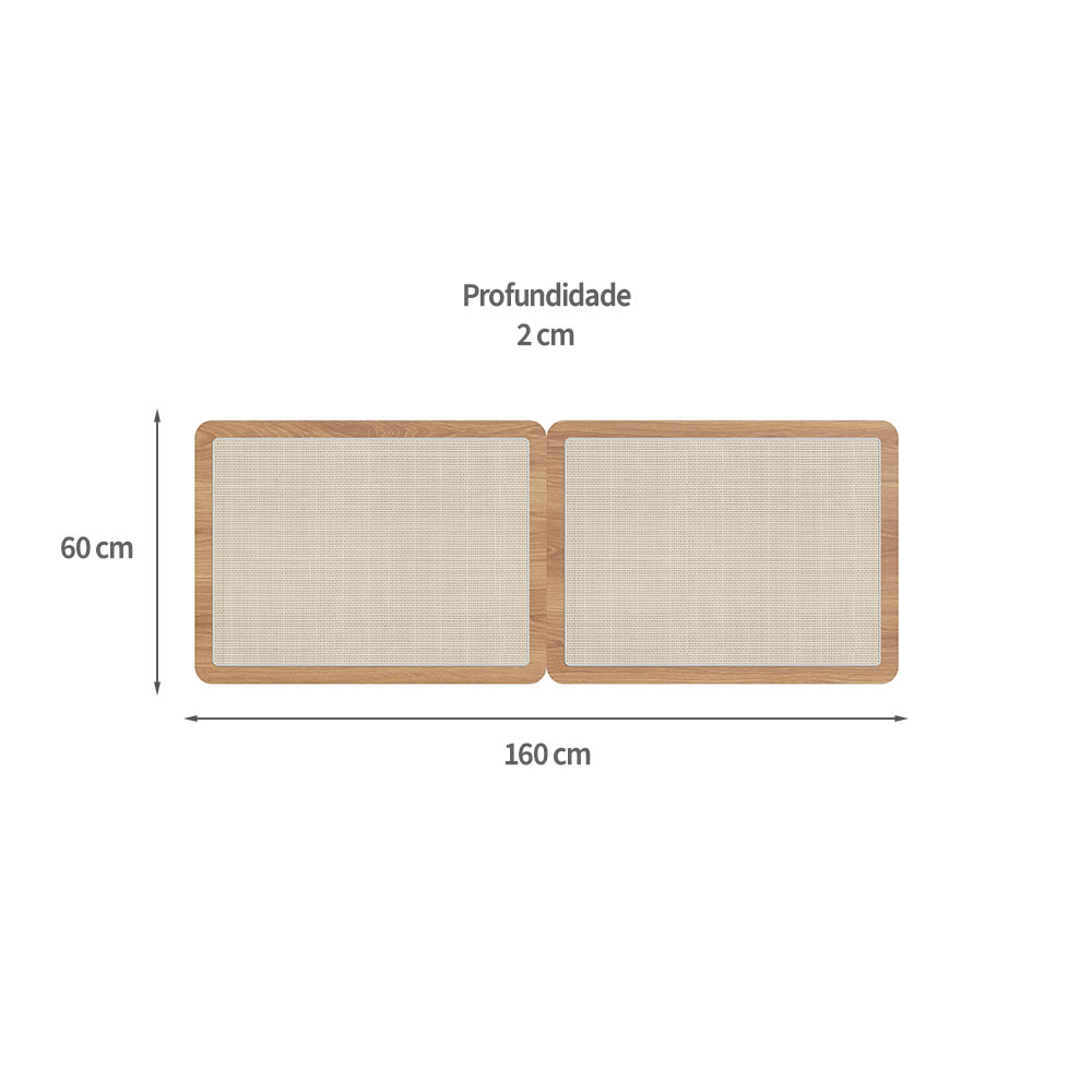 Conjunto de Cabeceira Casal com 2 Mesas de Apoio Oslo 1 GV Hanover