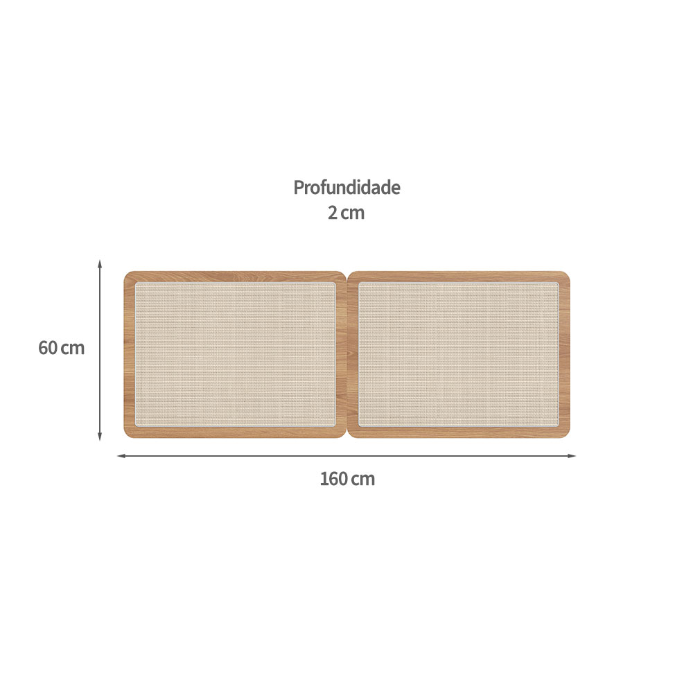 Conjunto de Cabeceira Casal com 2 Mesas de Apoio Oslo 1 GV Hanover e Dourado