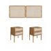 Conjunto de Cabeceira Casal com 2 Mesas de Apoio Oslo 2 GV Hanover