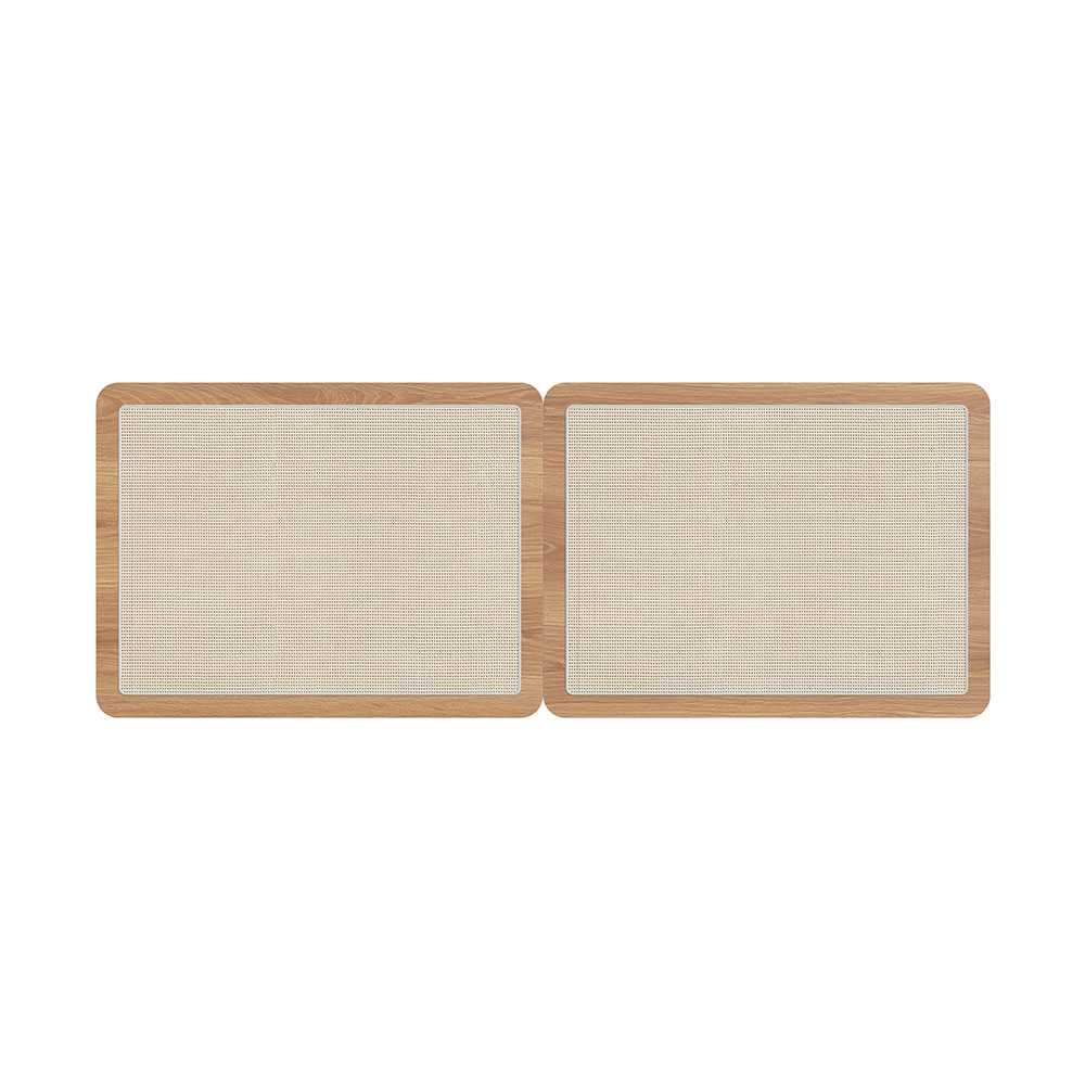 Conjunto de Cabeceira Casal com 2 Mesas de Apoio Oslo 2 GV Hanover e Dourado