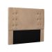 Conjunto de Cabeceira Casal com Recamier Gênova Suede Bege