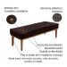 Conjunto de Cabeceira Casal com Recamier Gênova Suede Café