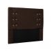 Conjunto de Cabeceira Casal com Recamier Gênova Suede Café