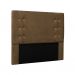 Conjunto de Cabeceira Casal com Recamier Gênova Suede Caramelo