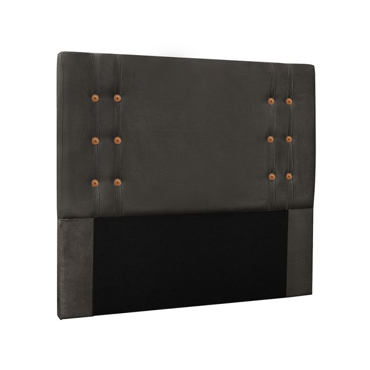 Conjunto de Cabeceira Casal com Recamier Gênova Suede Cinza