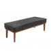 Conjunto de Cabeceira Casal com Recamier Gênova Suede Cinza