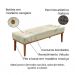 Conjunto de Cabeceira Casal com Recamier Gênova Veludo Bege