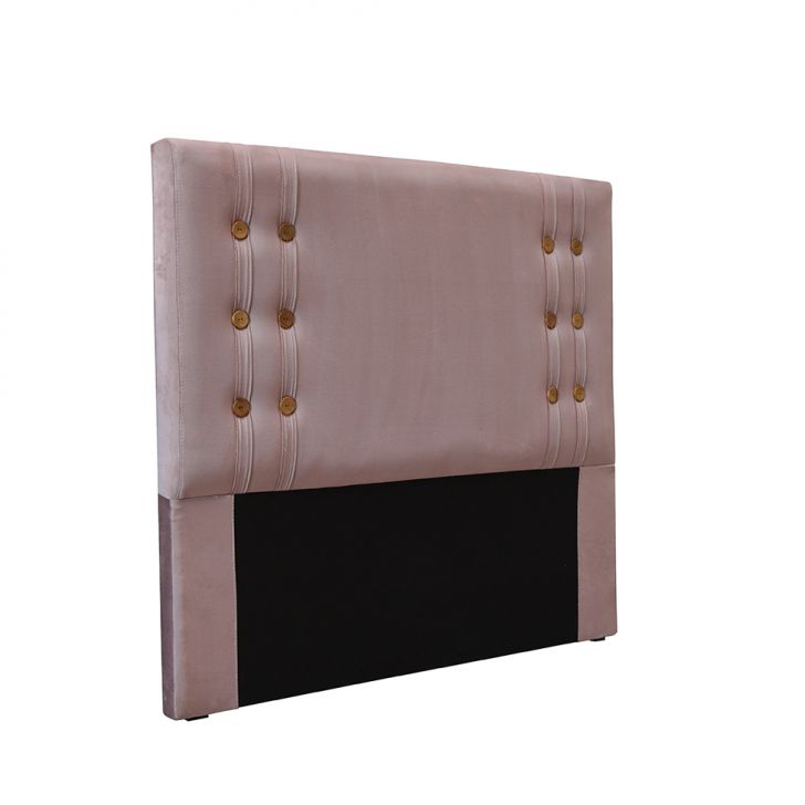 Conjunto de Cabeceira Casal com Recamier Gênova Veludo Lilás