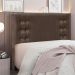 Conjunto de Cabeceira Casal com Recamier Gênova Veludo Marrom