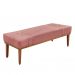 Conjunto de Cabeceira Casal com Recamier Gênova Veludo Rosa