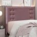 Conjunto de Cabeceira Casal com Recamier Gênova Veludo Uva