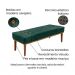 Conjunto de Cabeceira Casal com Recamier Gênova Veludo Verde