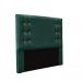 Conjunto de Cabeceira Casal com Recamier Gênova Veludo Verde