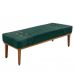 Conjunto de Cabeceira Casal com Recamier Gênova Veludo Verde