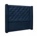 Conjunto de Cabeceira Casal com Recamier Vicenza Suede Azul Marinho