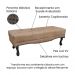 Conjunto de Cabeceira Casal com Recamier Vicenza Suede Bege