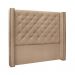 Conjunto de Cabeceira Casal com Recamier Vicenza Suede Bege
