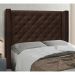 Conjunto de Cabeceira Casal com Recamier Vicenza Suede Café