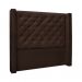 Conjunto de Cabeceira Casal com Recamier Vicenza Suede Café
