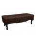Conjunto de Cabeceira Casal com Recamier Vicenza Suede Café