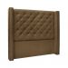 Conjunto de Cabeceira Casal com Recamier Vicenza Suede Caramelo