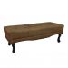 Conjunto de Cabeceira Casal com Recamier Vicenza Suede Caramelo