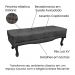 Conjunto de Cabeceira Casal com Recamier Vicenza Suede Cinza