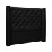 Conjunto de Cabeceira Casal com Recamier Vicenza Suede Preto