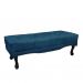 Conjunto de Cabeceira Casal com Recamier Vicenza Veludo Azul Marinho
