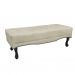 Conjunto de Cabeceira Casal com Recamier Vicenza Veludo Bege