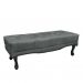 Conjunto de Cabeceira Casal com Recamier Vicenza Veludo Cinza