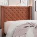Conjunto de Cabeceira Casal com Recamier Vicenza Veludo Cobre