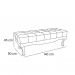 Conjunto de Cabeceira Casal com Recamier Vicenza Veludo Cobre